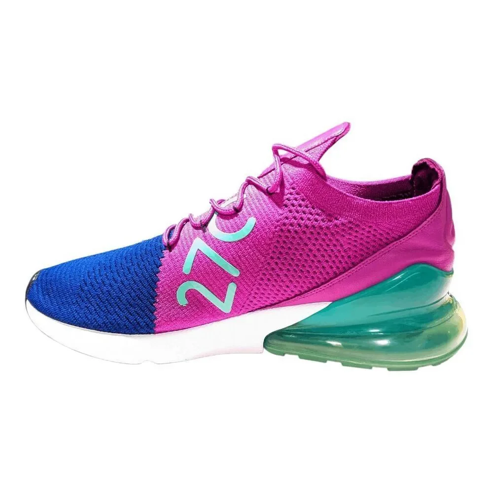 NIKE Air Max 270 Flyknit 'Fuchsia Flash' Running Shoes Size 12